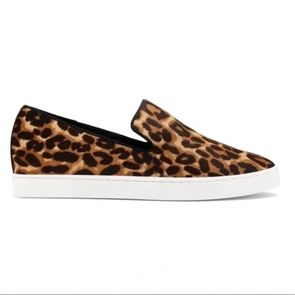 Birdies The Swift Leopard Calf Hair Slip On Loafer Sneakers Women's Size 8 Brown
